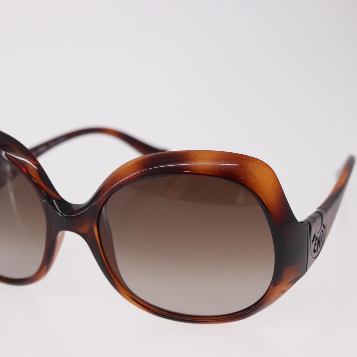 FENDI COLD INSERT Sunglasses Plastic Brown Auth SW2609