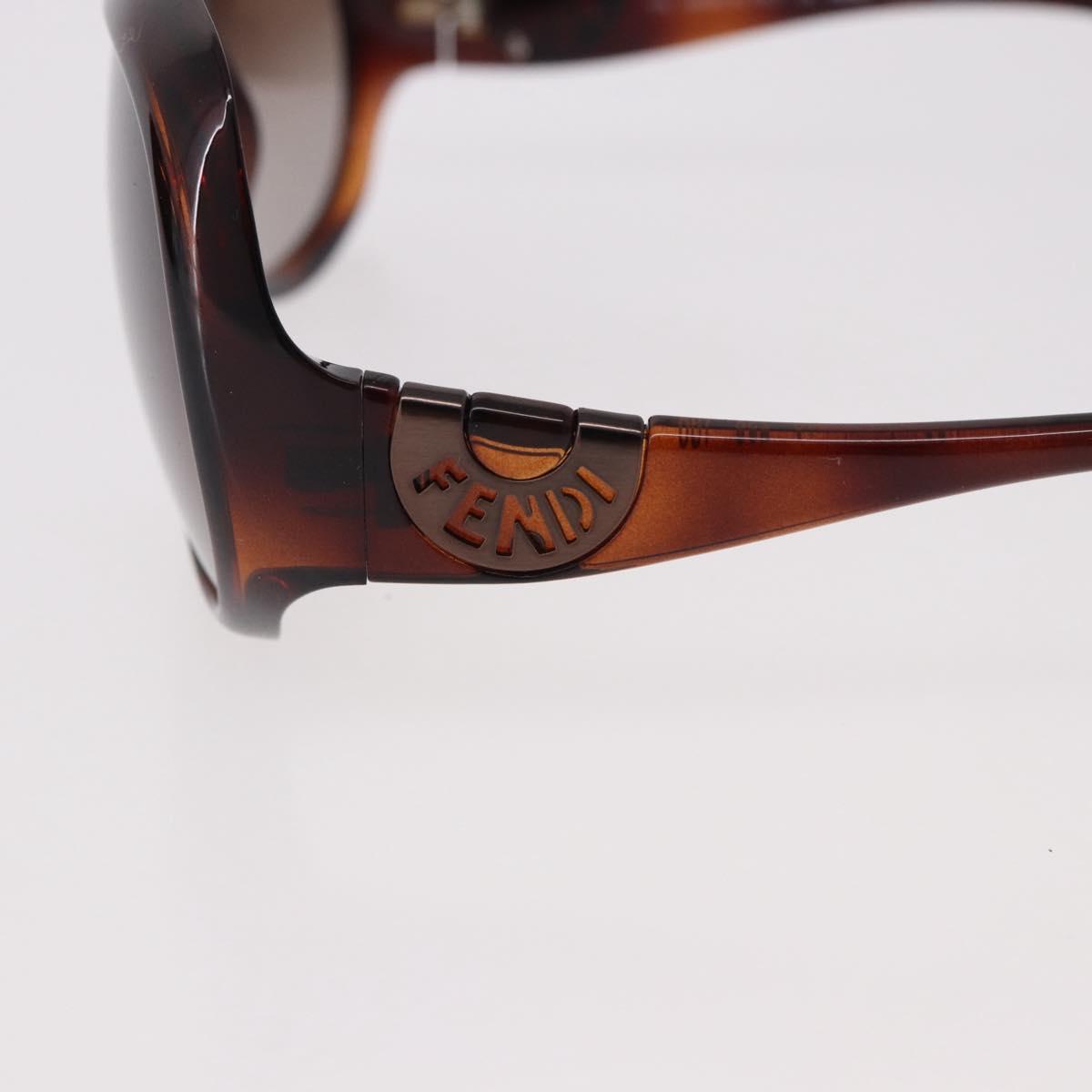 FENDI COLD INSERT Sunglasses Plastic Brown Auth SW2609