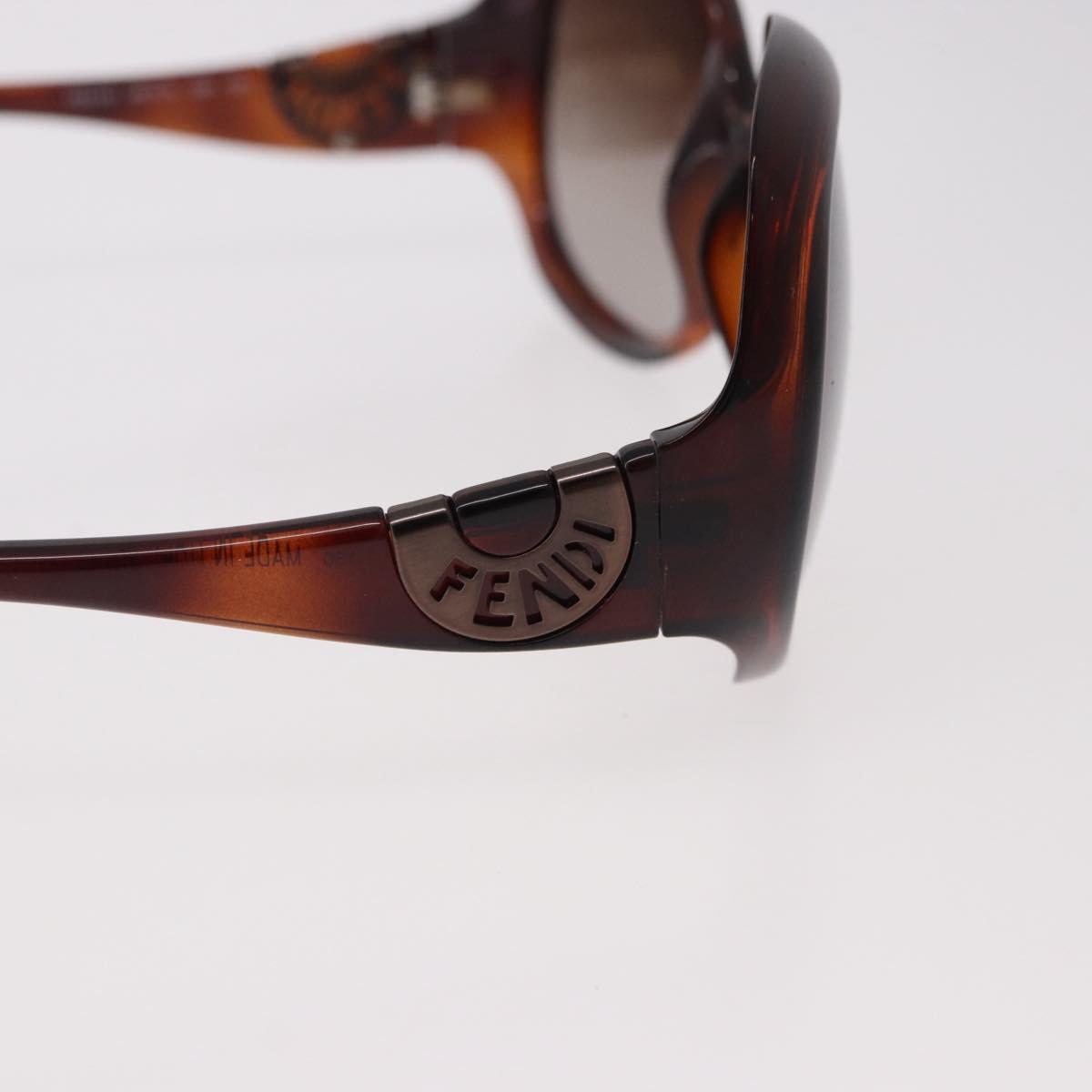 FENDI COLD INSERT Sunglasses Plastic Brown Auth SW2609