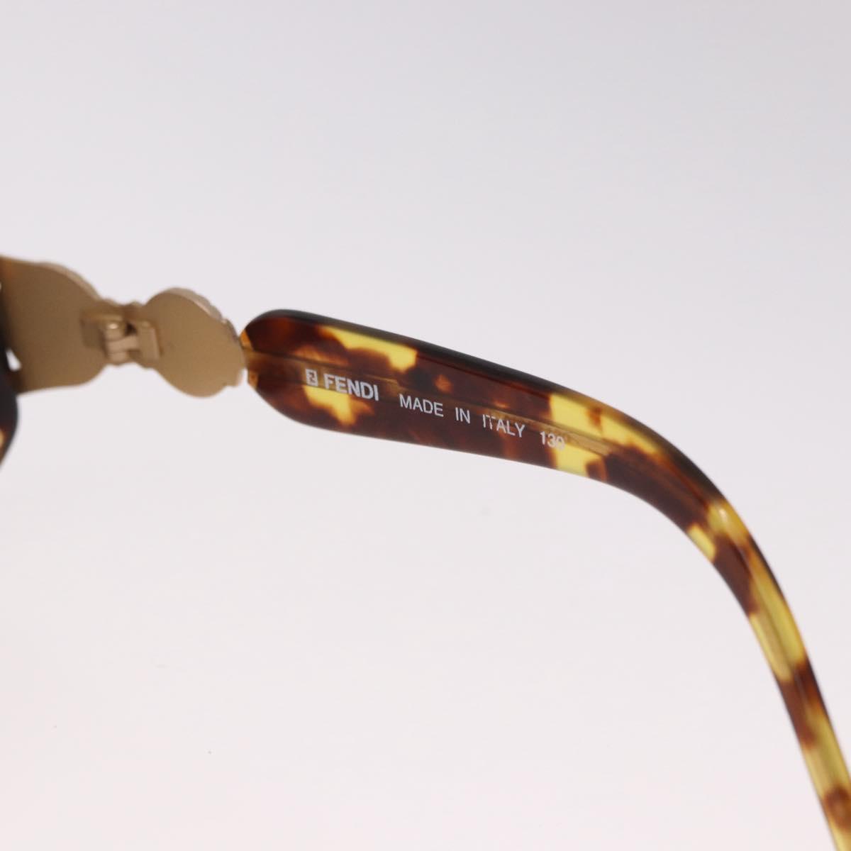 FENDI TORTOISE Sunglasses Plastic Brown Gold Auth SW2612