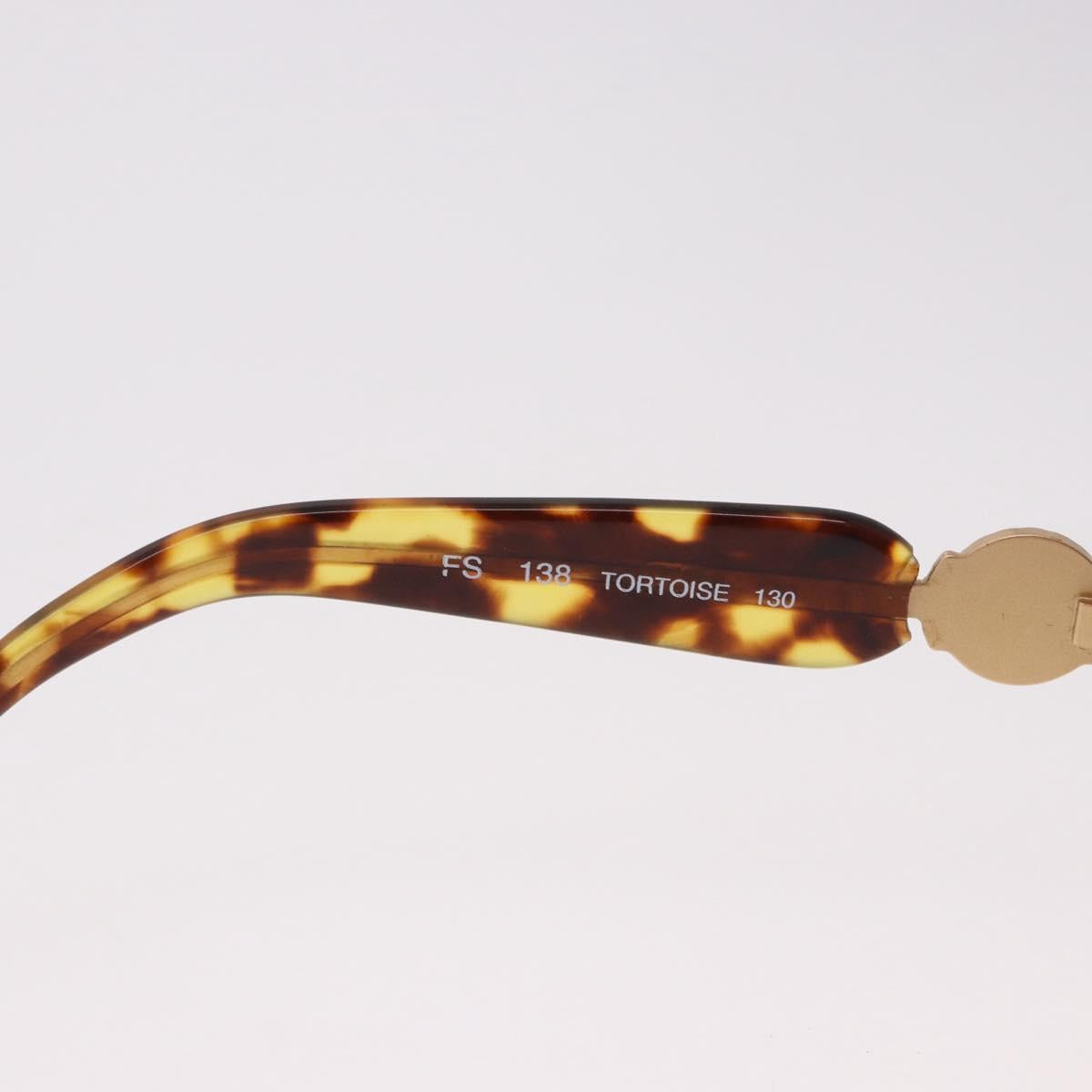 FENDI TORTOISE Sunglasses Plastic Brown Gold Auth SW2612
