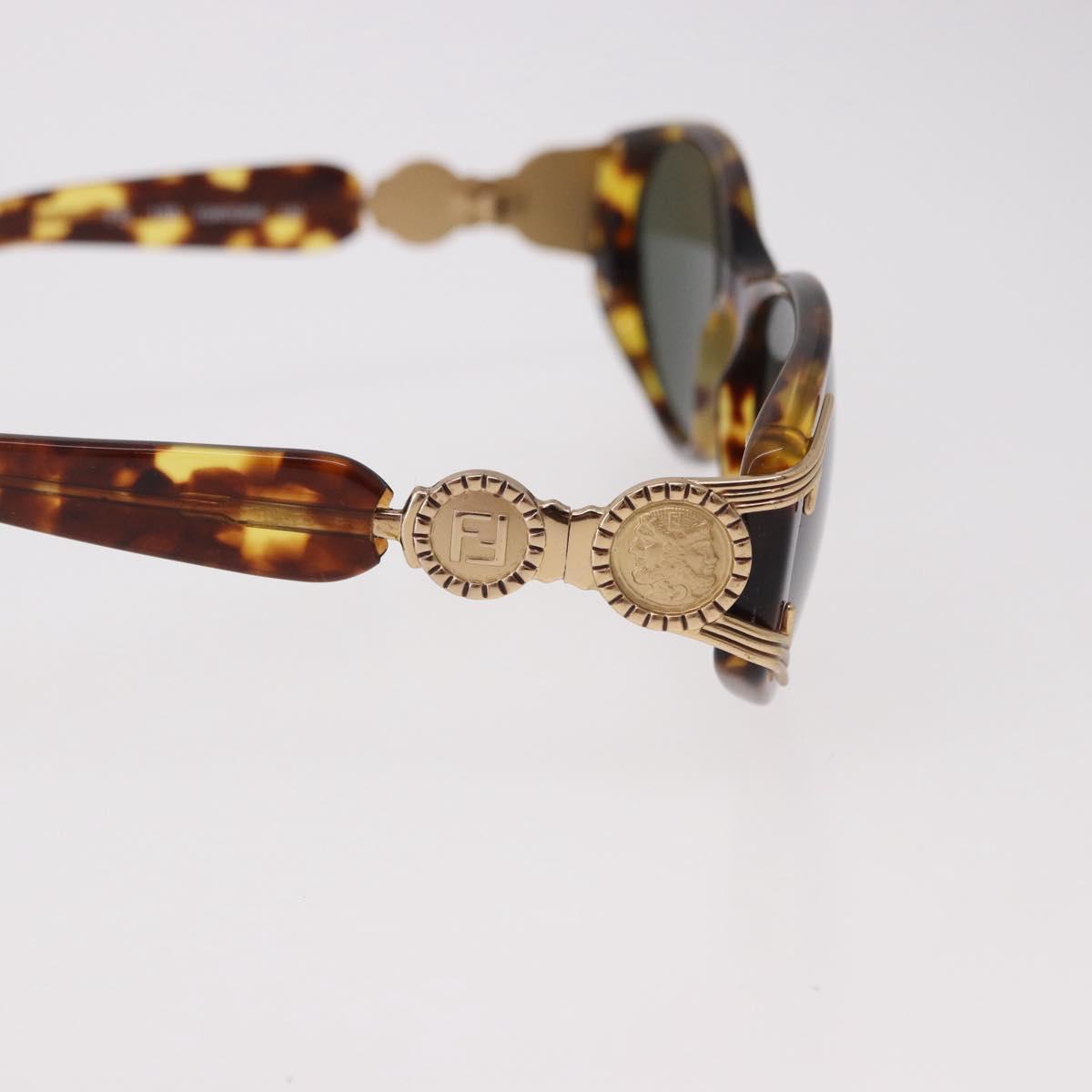 FENDI TORTOISE Sunglasses Plastic Brown Gold Auth SW2612