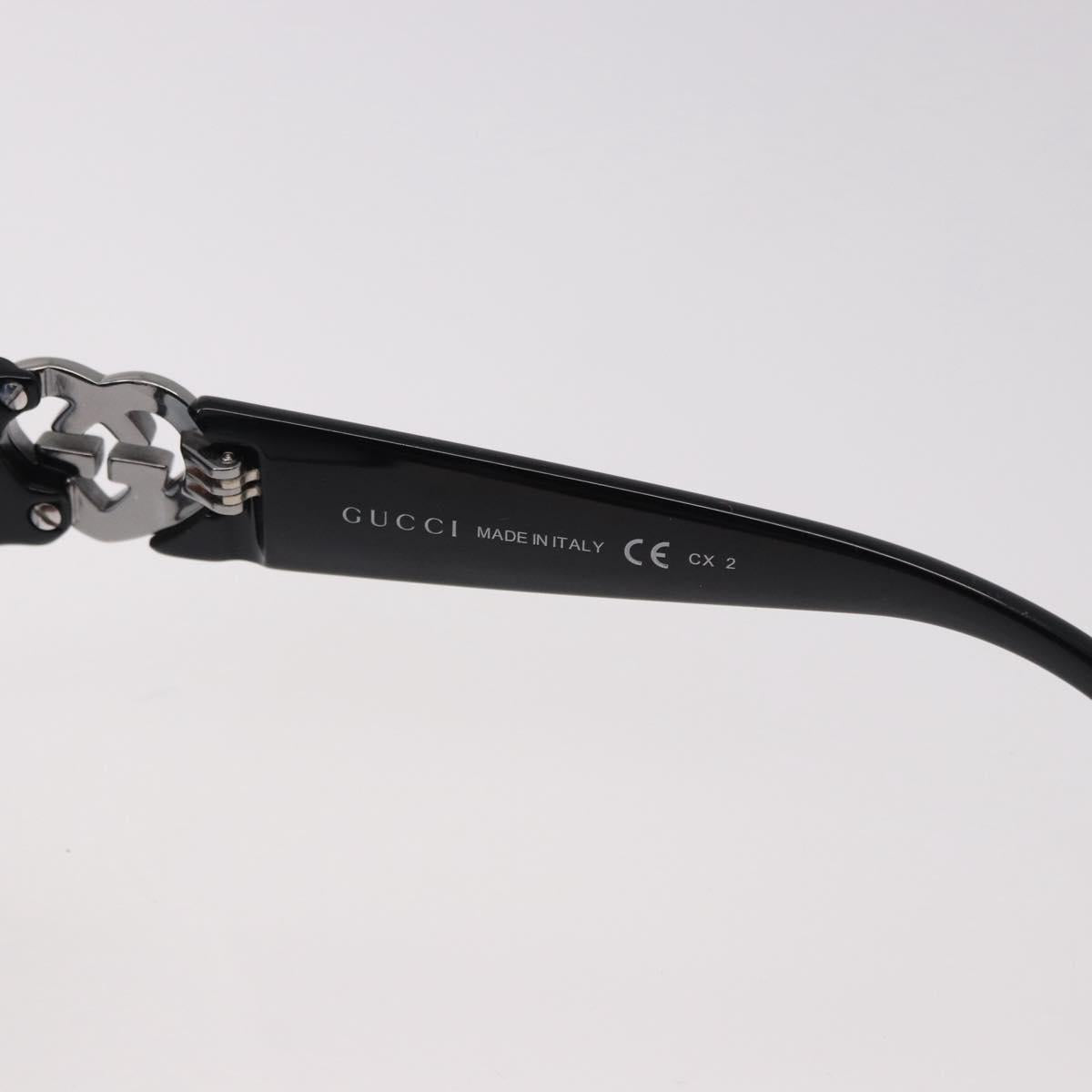 GUCCI Lovely Heart Sunglasses Plastic Black Silver Auth SW2613V