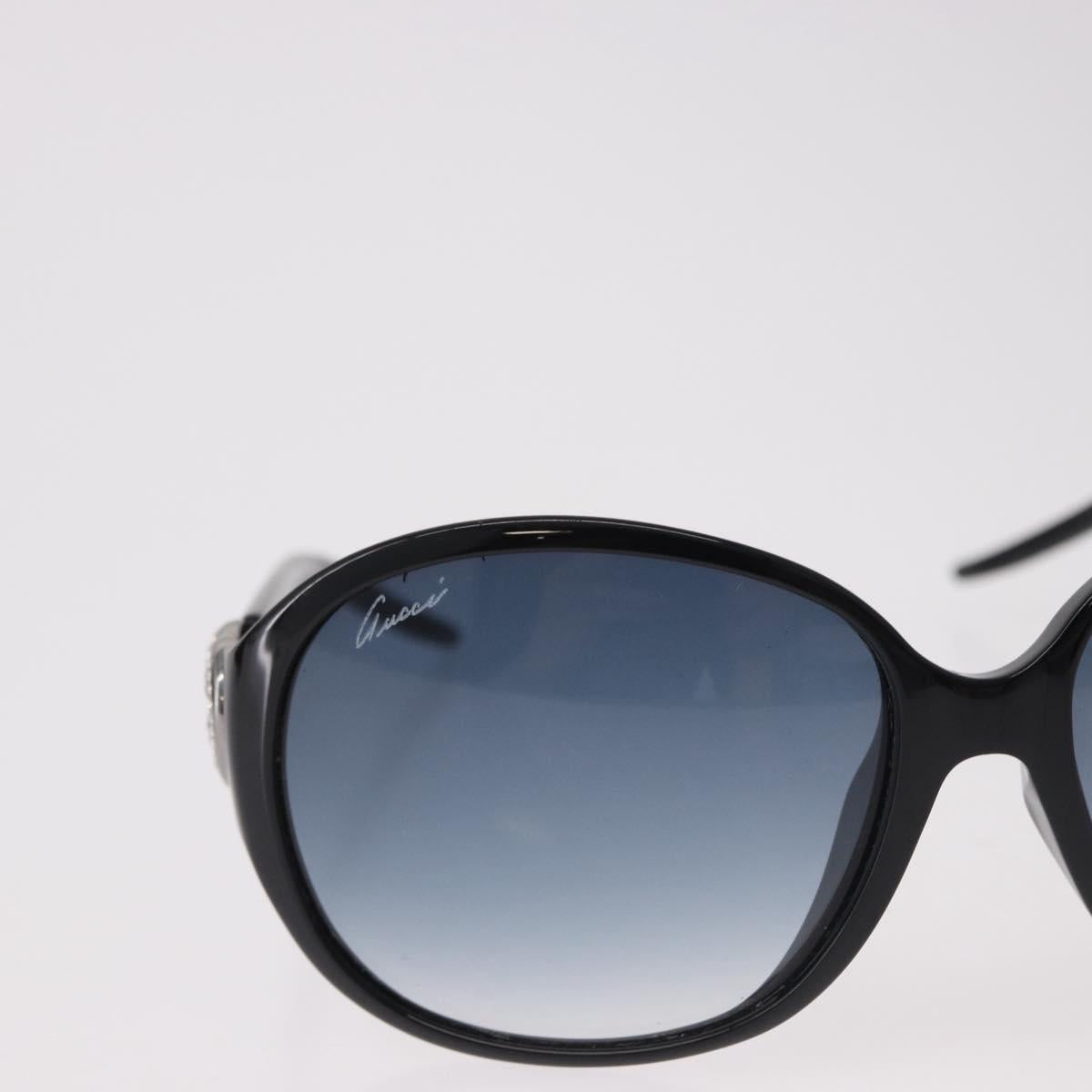 GUCCI Lovely Heart Sunglasses Plastic Black Silver Auth SW2613V