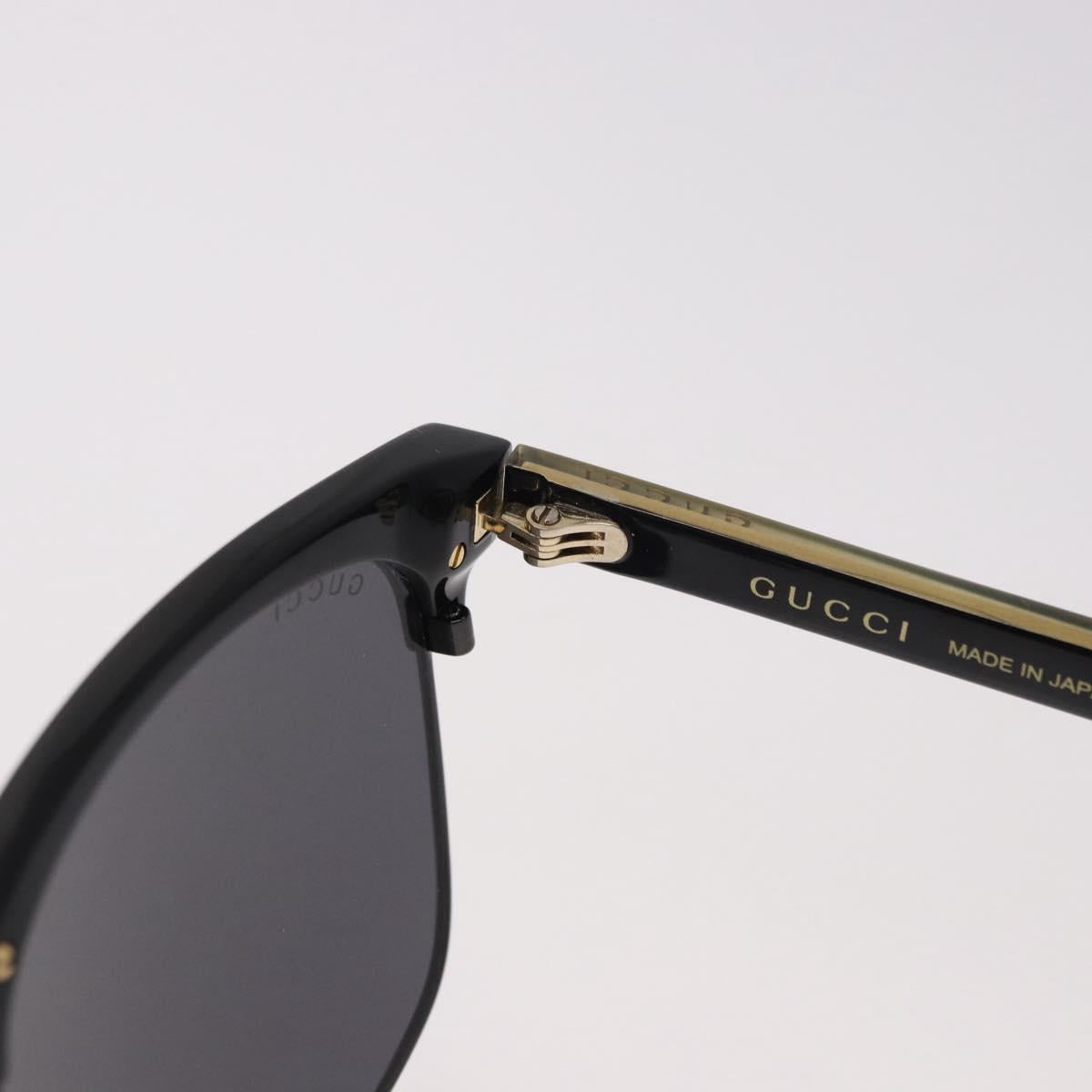 GUCCI Sunglasses Plastic Black Gold GG0382S Auth SW2614V