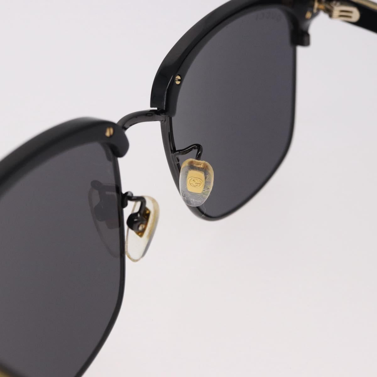 GUCCI Sunglasses Plastic Black Gold GG0382S Auth SW2614V