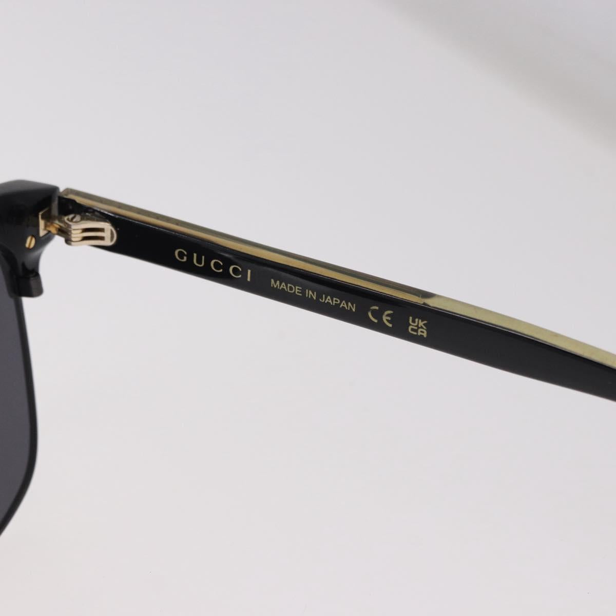 GUCCI Sunglasses Plastic Black Gold GG0382S Auth SW2614V