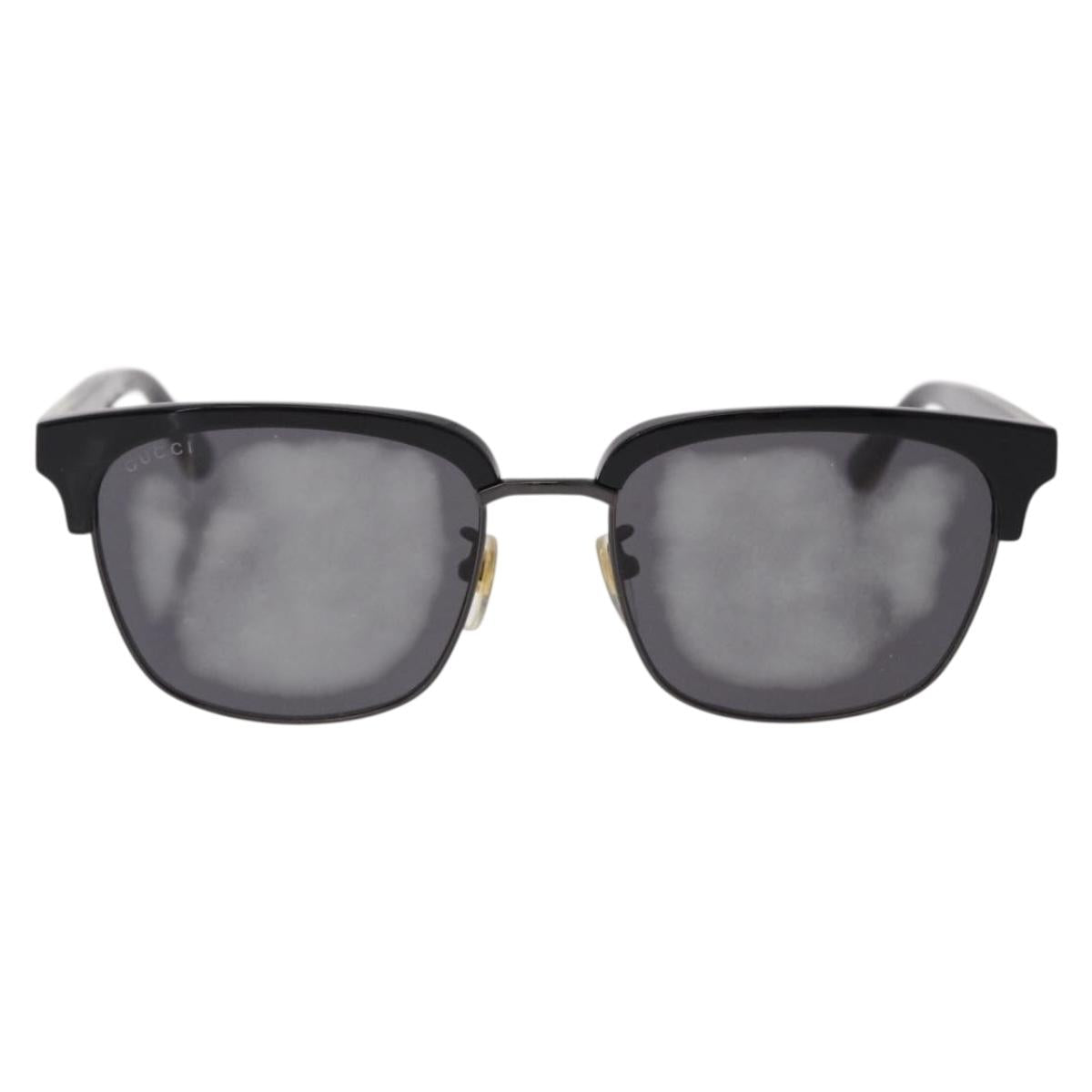 GUCCI Sunglasses Plastic Black Gold GG0382S Auth SW2614V