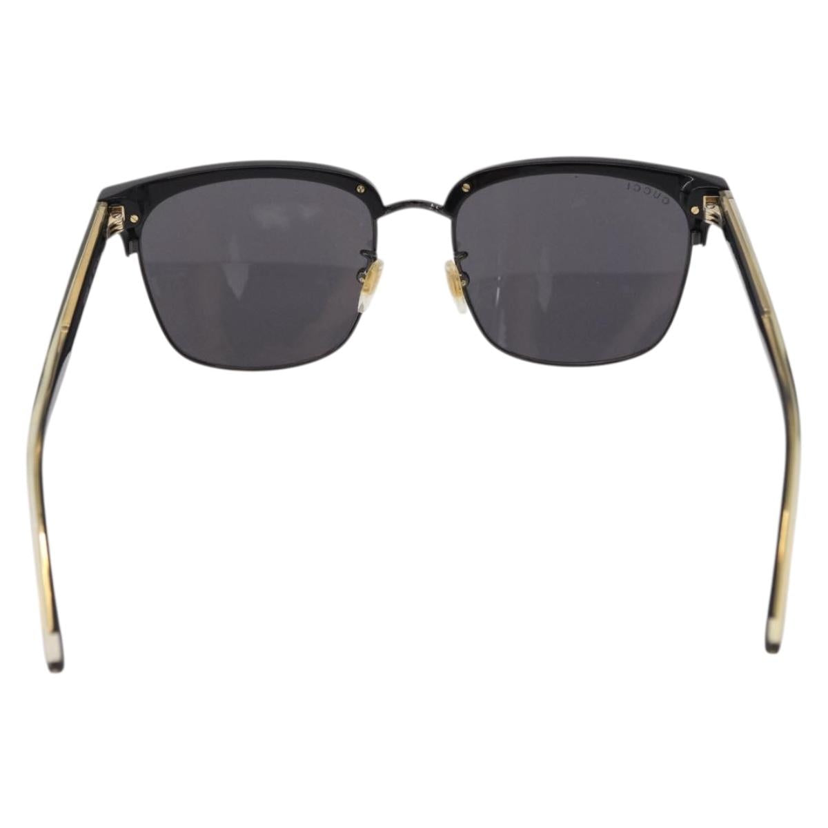 GUCCI Sunglasses Plastic Black Gold GG0382S Auth SW2614V