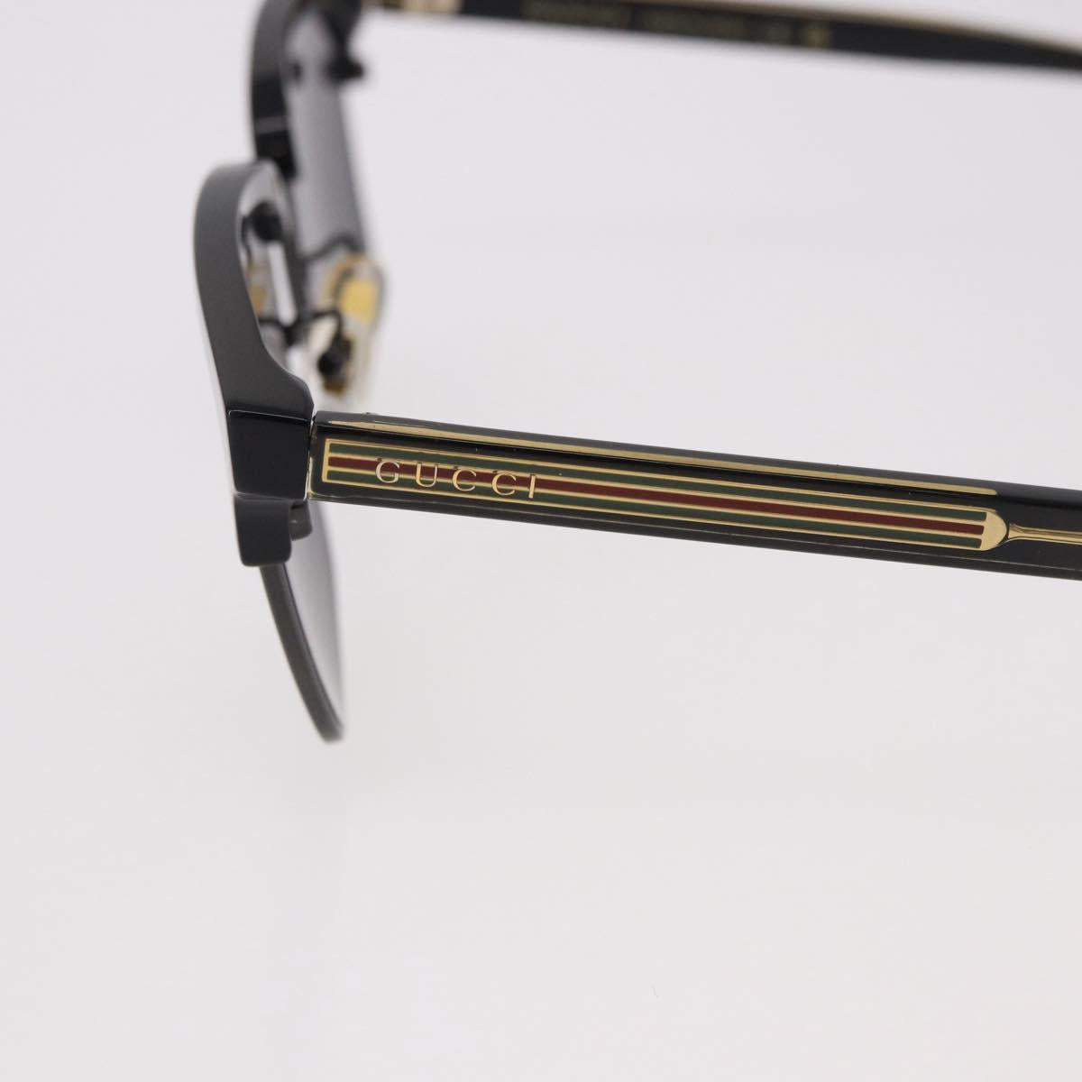 GUCCI Sunglasses Plastic Black Gold GG0382S Auth SW2614V