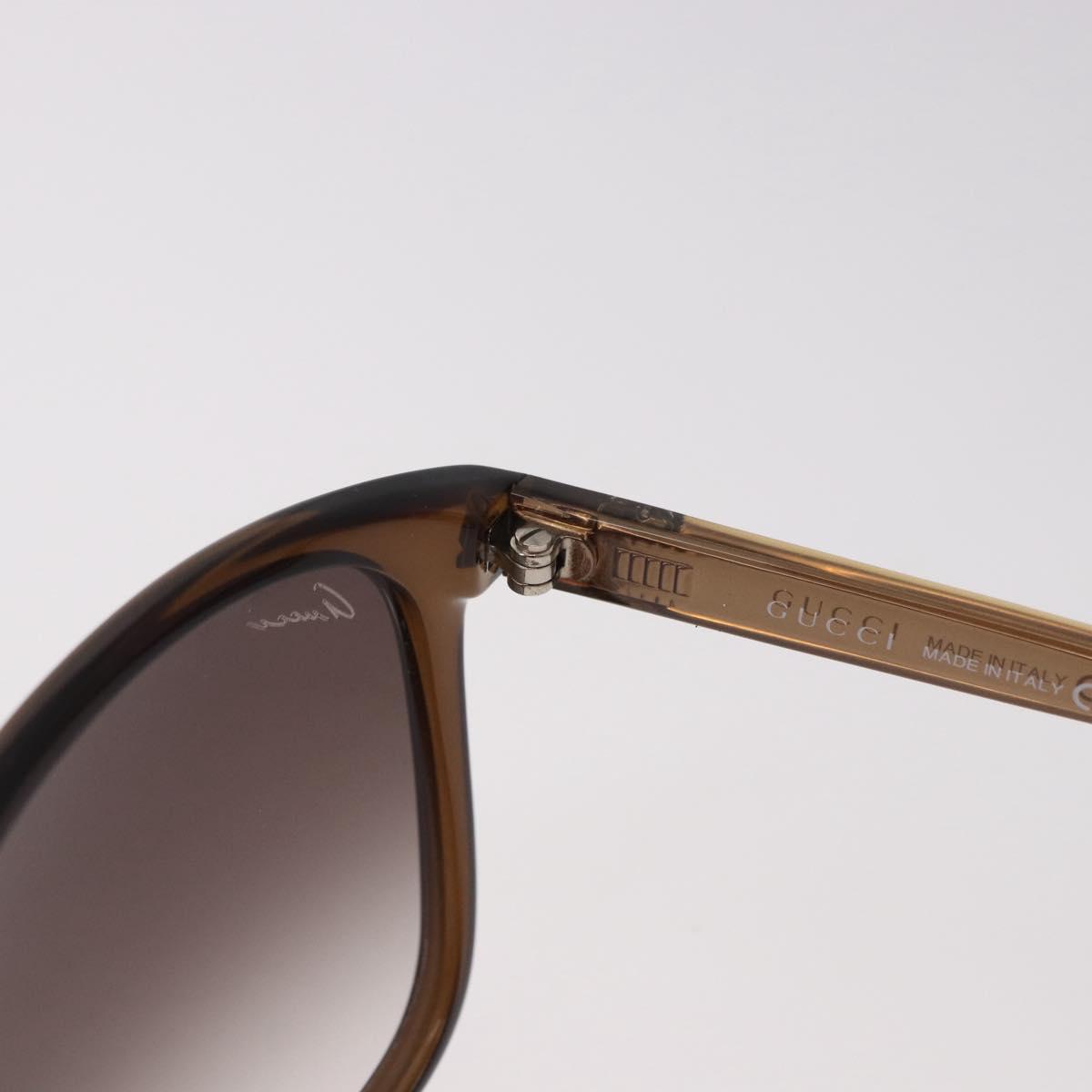 GUCCI Interlocking GG Sunglasses Plastic Brown Gold GG3696/S Auth SW2617