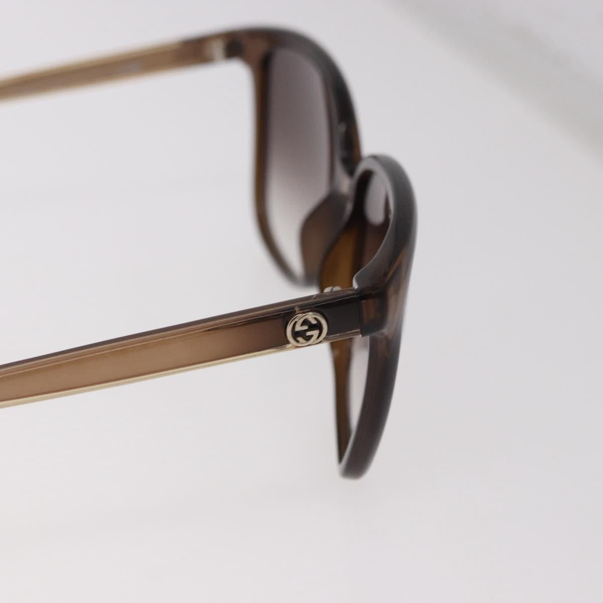 GUCCI Interlocking GG Sunglasses Plastic Brown Gold GG3696/S Auth SW2617