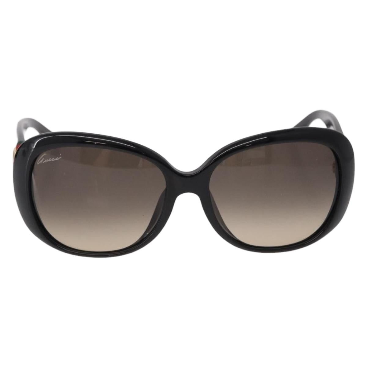 GUCCI Interlocking G Sunglasses Plastic Black Gold Auth SW2618V