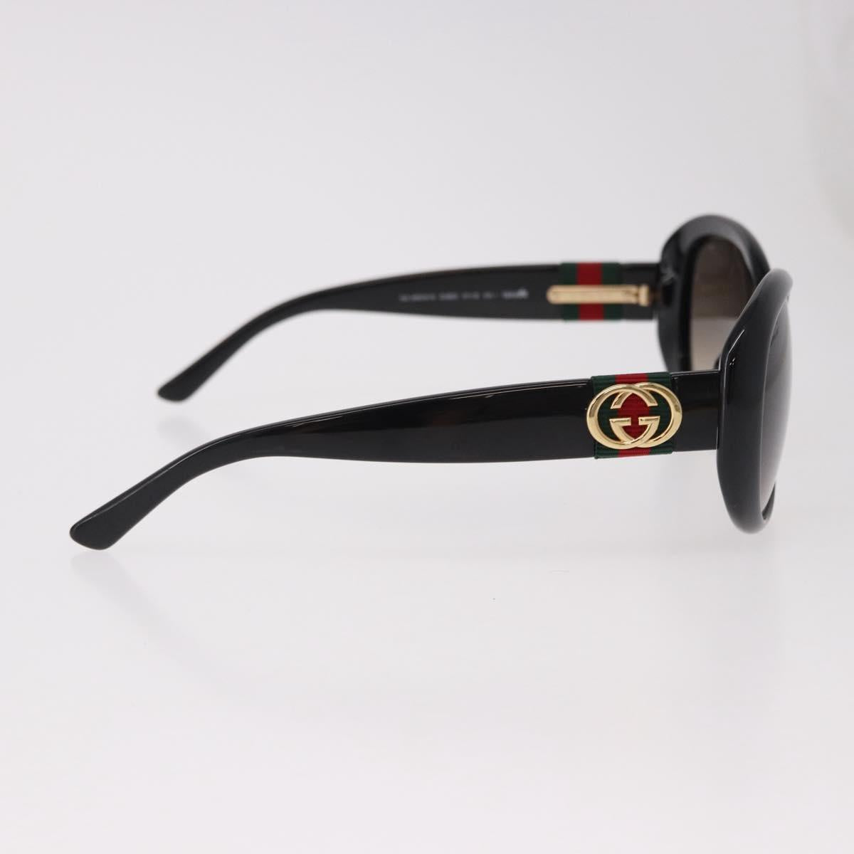 GUCCI Interlocking G Sunglasses Plastic Black Gold Auth SW2618V