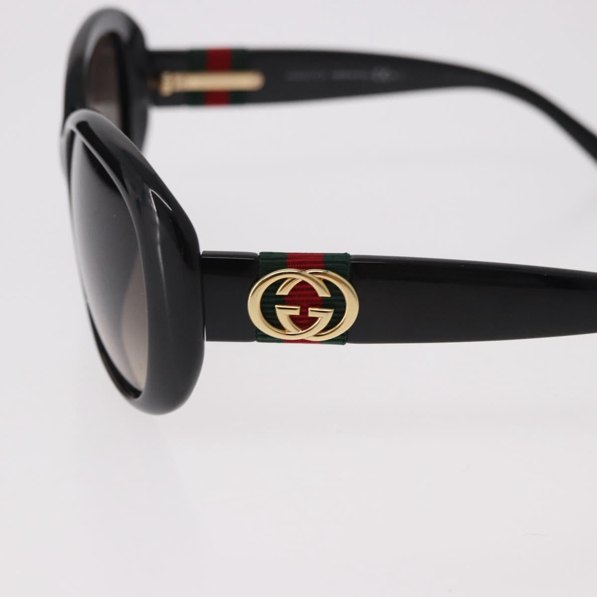 GUCCI Interlocking G Sunglasses Plastic Black Gold Auth SW2618V