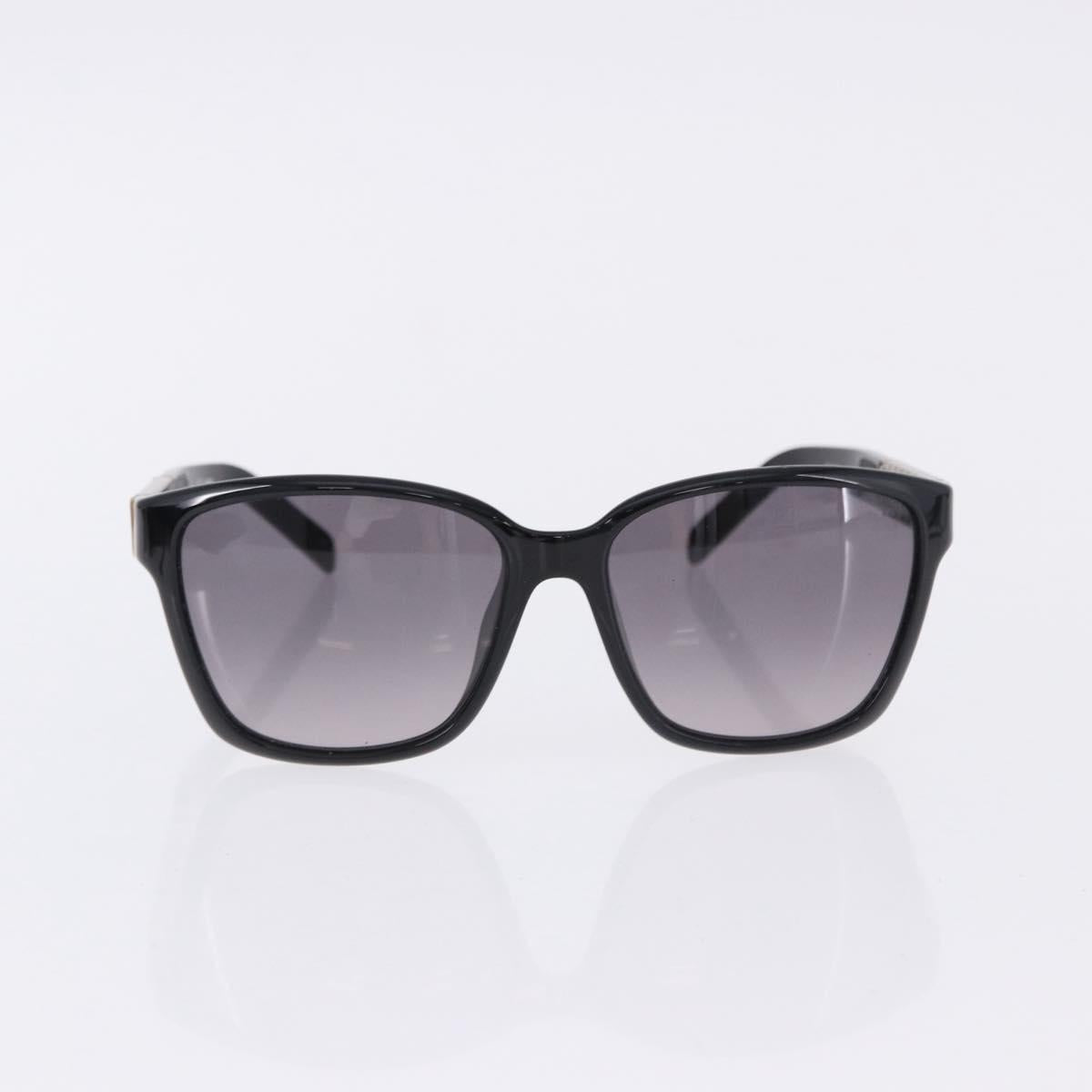 FENDI Sunglasses Plastic Metal 5 Set Black Silver Auth SW2620