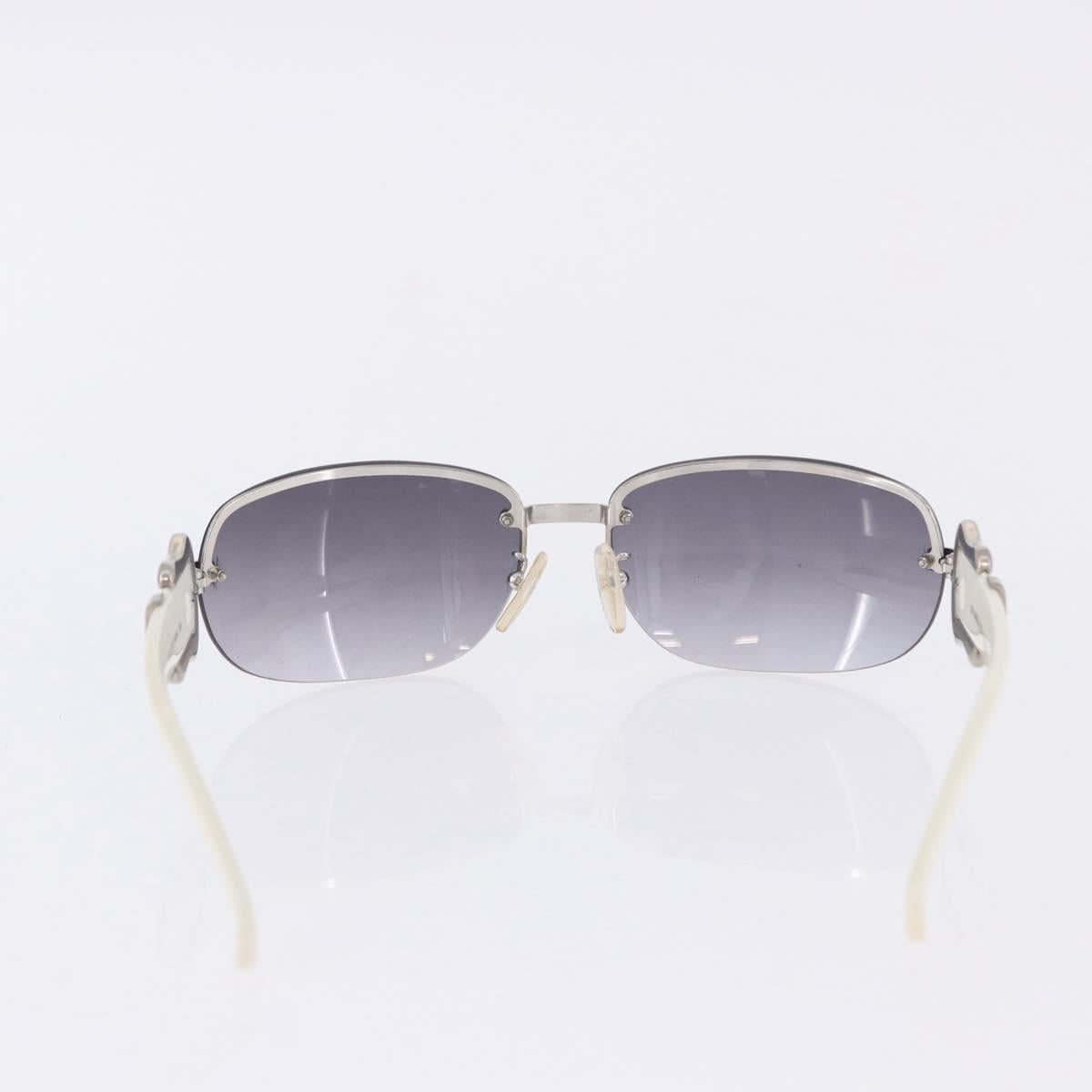 FENDI Sunglasses Plastic Metal 5 Set Black Silver Auth SW2620