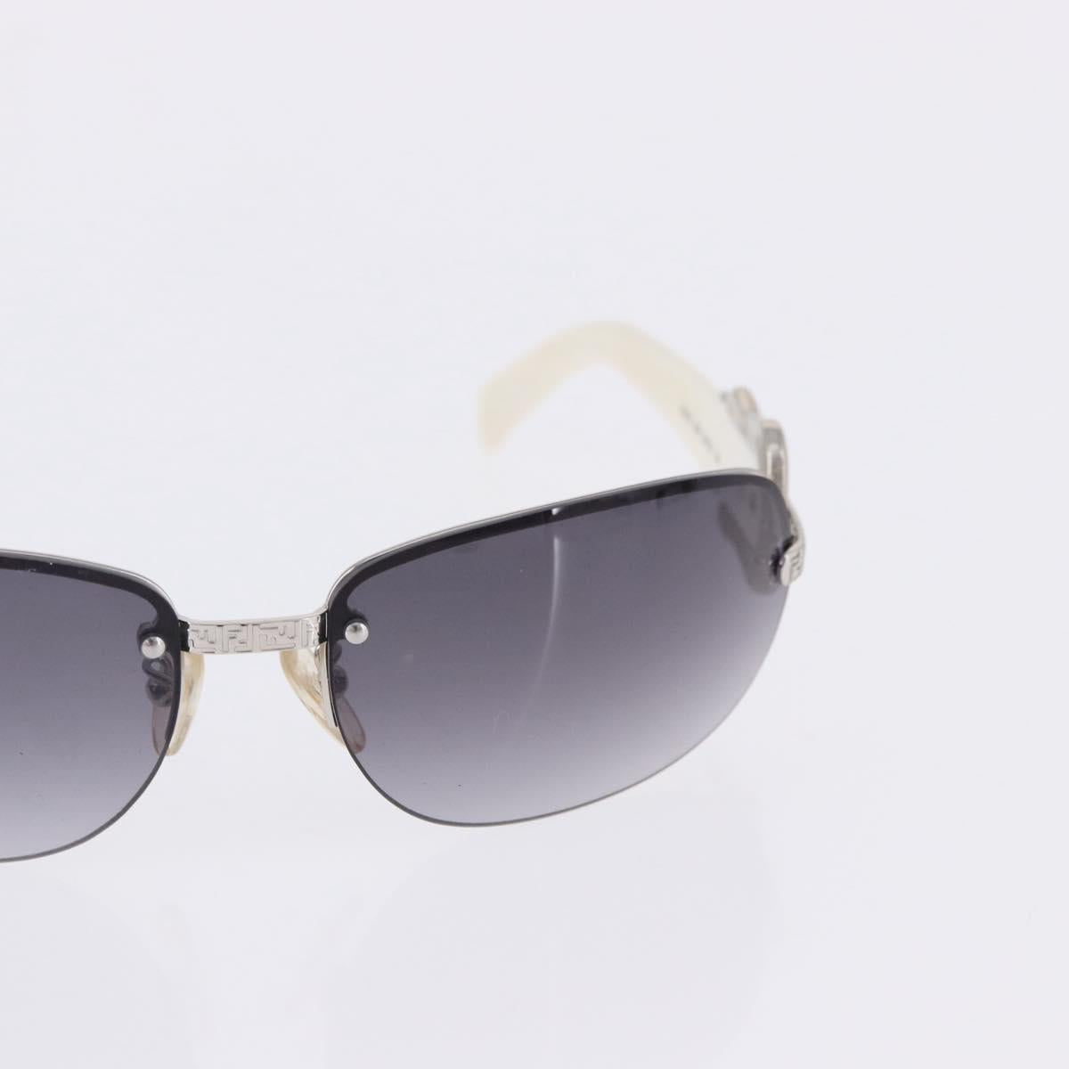 FENDI Sunglasses Plastic Metal 5 Set Black Silver Auth SW2620