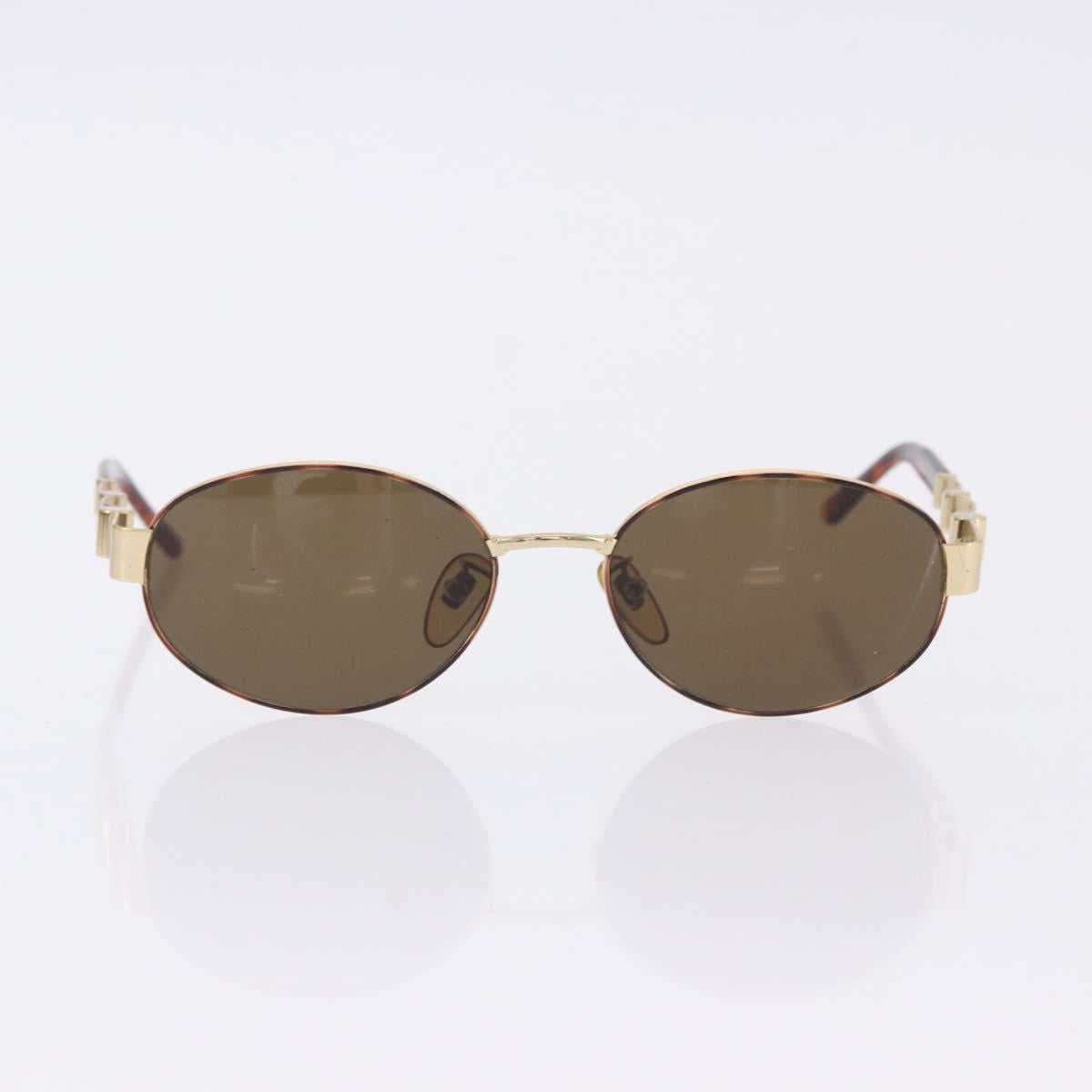 FENDI Sunglasses Plastic Metal 5 Set Black Silver Auth SW2620
