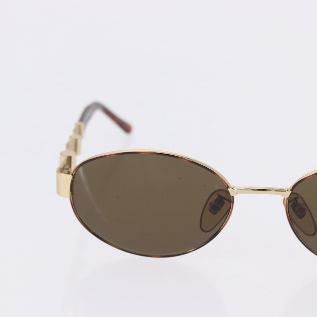 FENDI Sunglasses Plastic Metal 5 Set Black Silver Auth SW2620