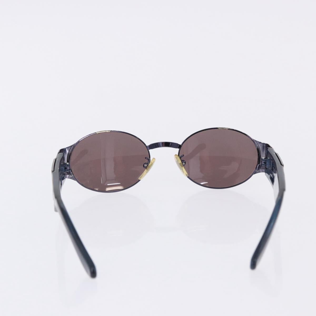 FENDI Sunglasses Plastic Metal 5 Set Black Silver Auth SW2620