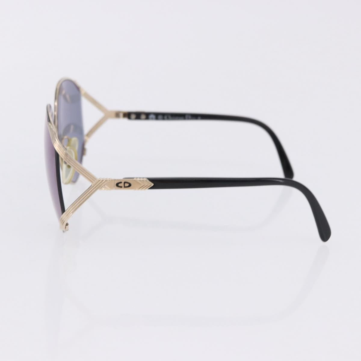 Christian Dior Sunglasses Plastic metal 5 Set Black Gold Auth SW2621