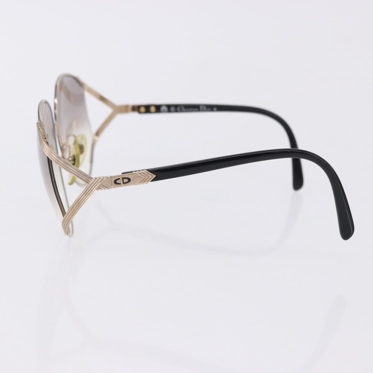 Christian Dior Sunglasses Plastic metal 5 Set Black Gold Auth SW2621