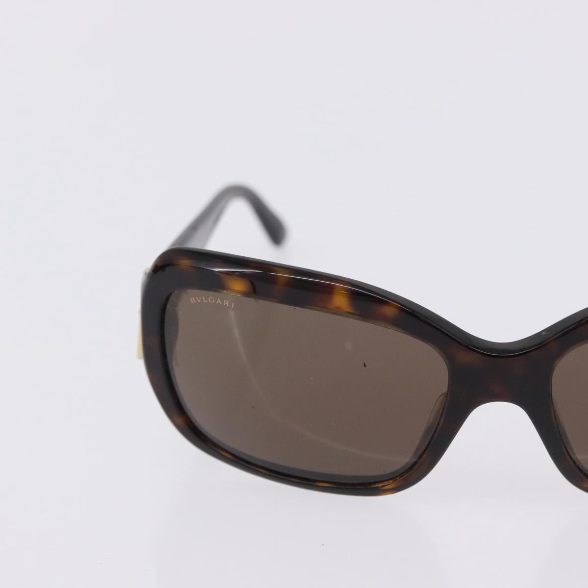 BVLGARI Sunglasses Plastic 3 Set Brown Gold Silver Auth SW2623
