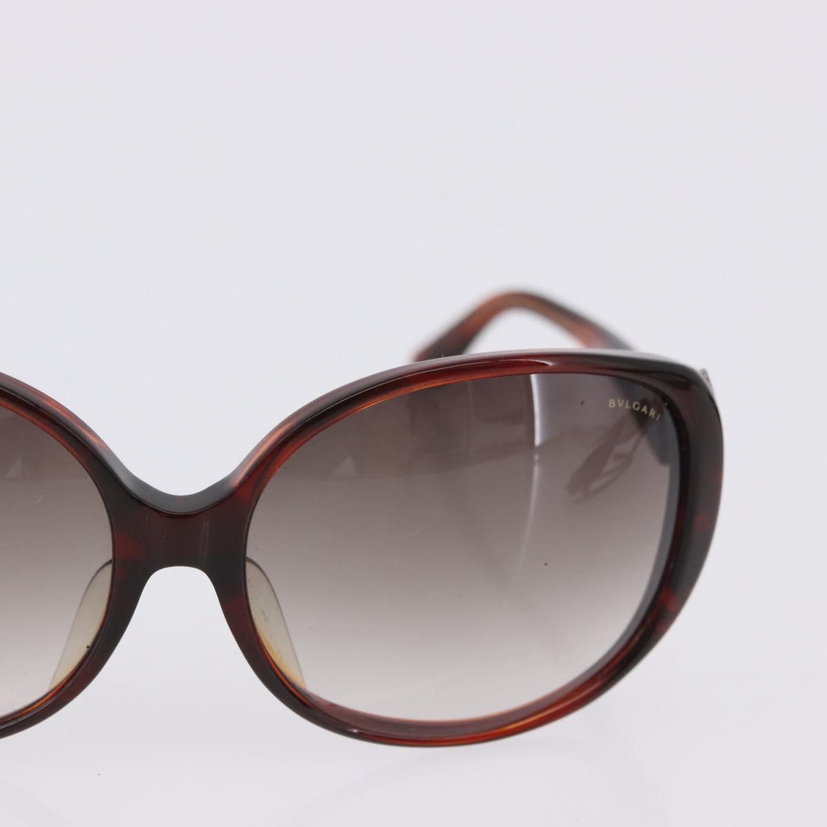 BVLGARI Sunglasses Plastic 3 Set Brown Gold Silver Auth SW2623