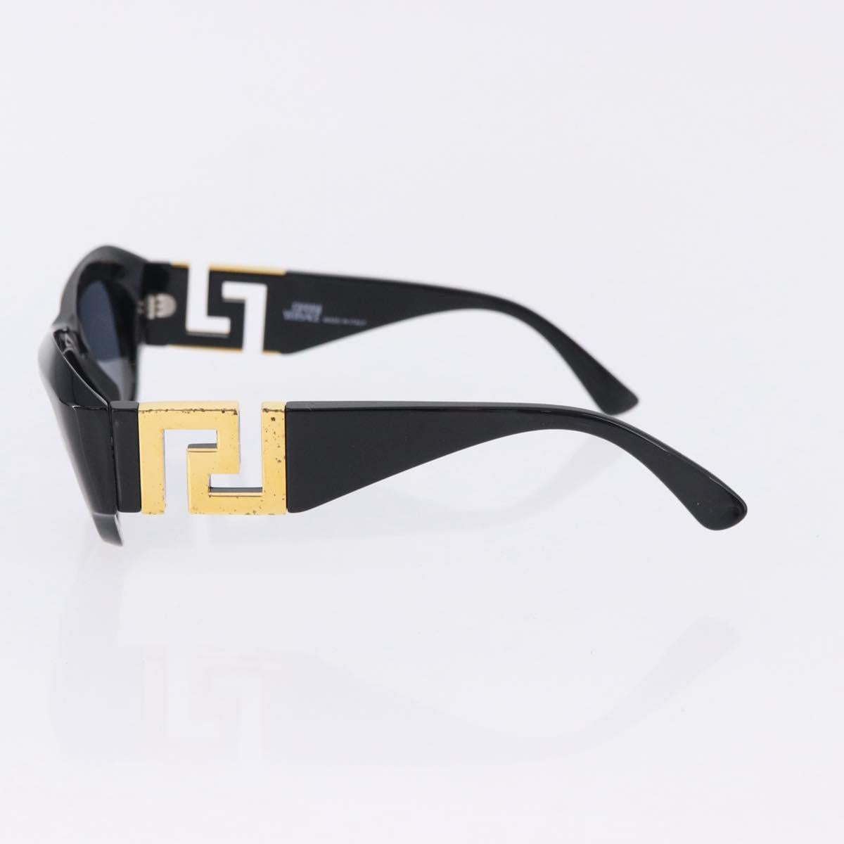 VERSACE Sunglasses Plastic Metal 4 Set Black Gold Auth SW2624