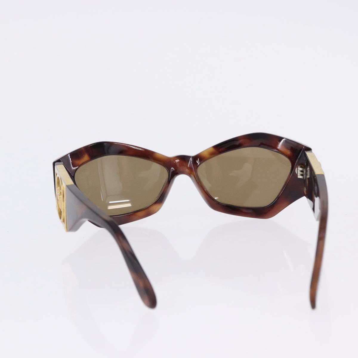 VERSACE Sunglasses Plastic Metal 4 Set Black Gold Auth SW2624