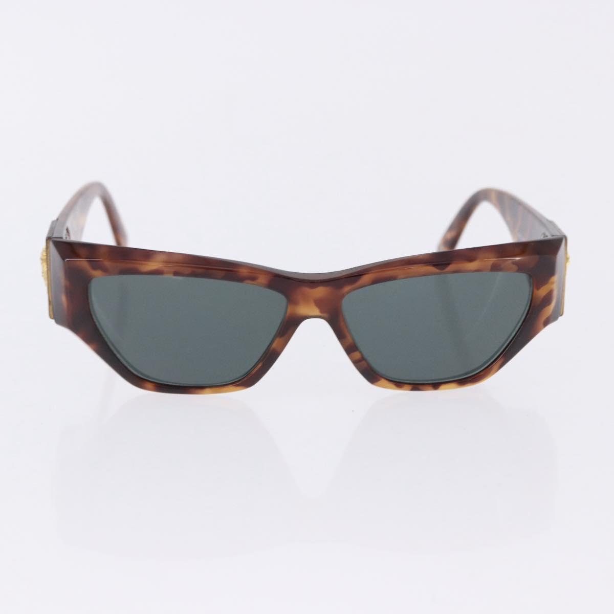 VERSACE Sunglasses Plastic Metal 4 Set Black Gold Auth SW2624