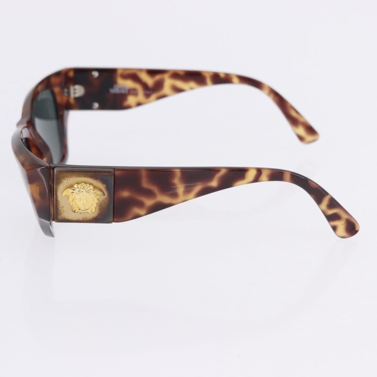 VERSACE Sunglasses Plastic Metal 4 Set Black Gold Auth SW2624