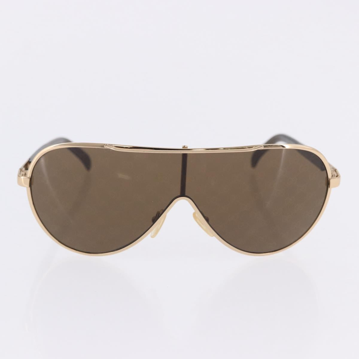 GUCCI Sunglasses Metal Plastic 3 Set Black Gold Green Auth SW2626