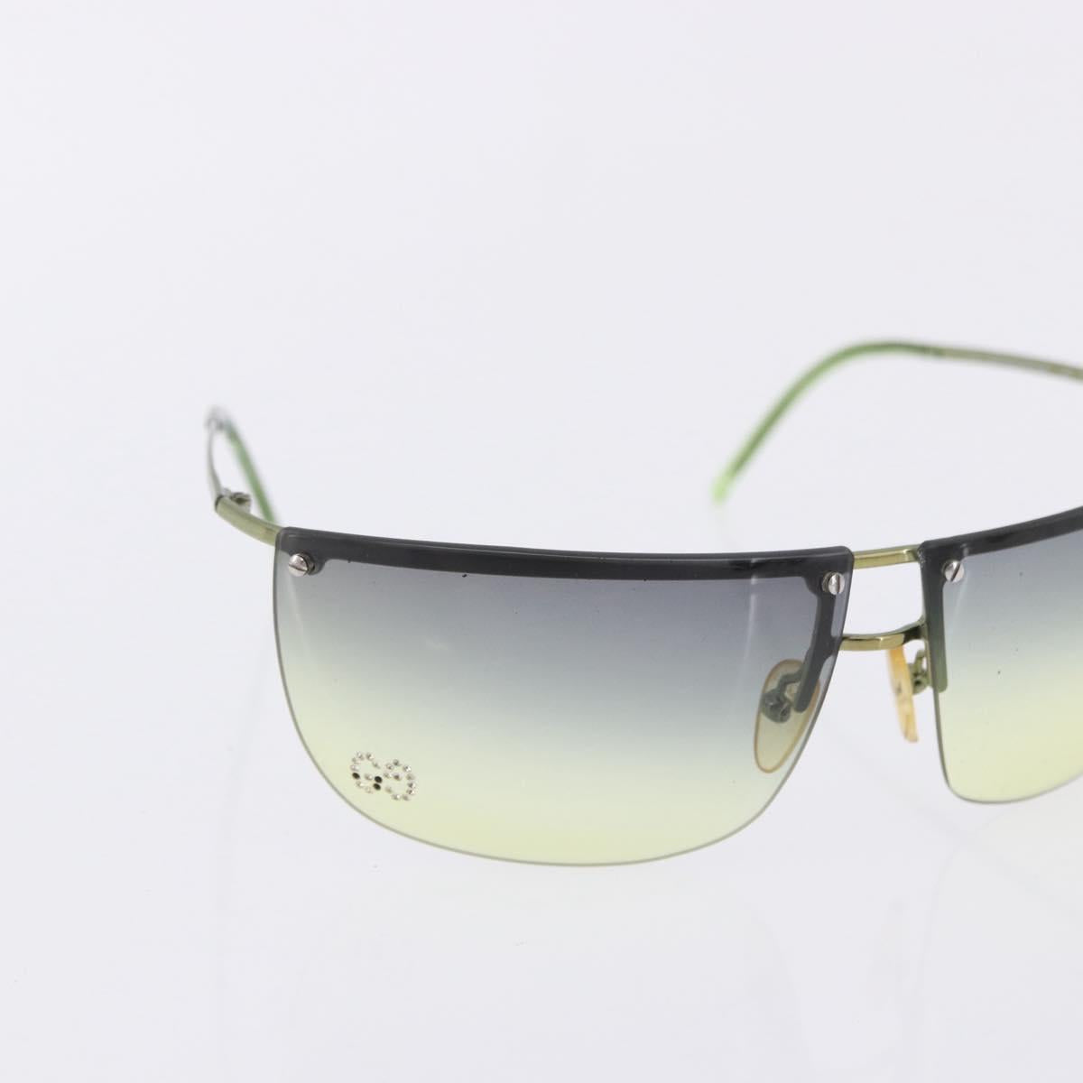 GUCCI Sunglasses Metal Plastic 3 Set Black Gold Green Auth SW2626