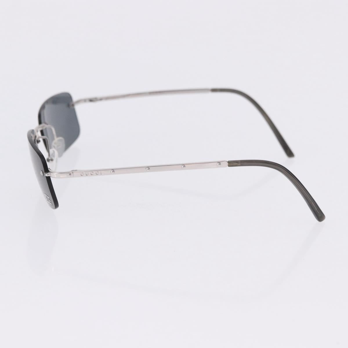 GUCCI Sunglasses Metal 3 Set Silver Brown Auth SW2627