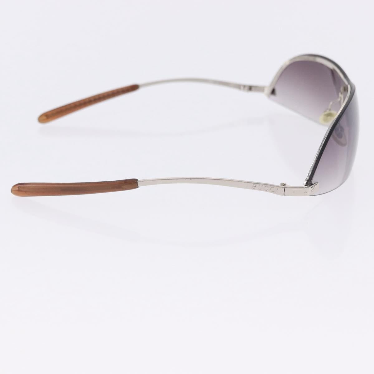 GUCCI Sunglasses Metal Plastic 3 Set Silver Brown Auth SW2628