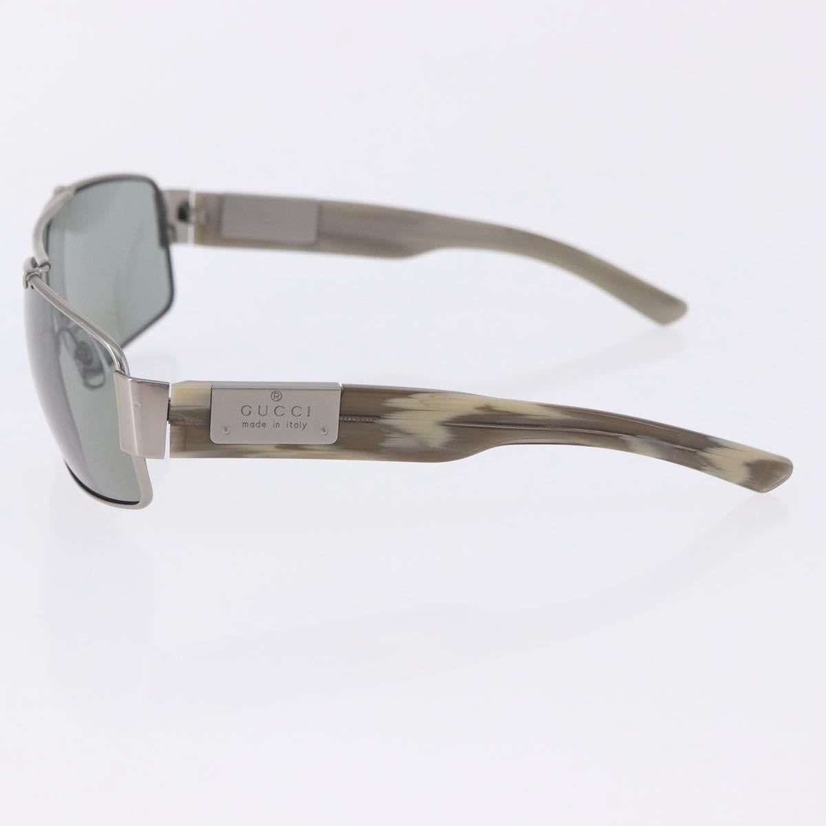 GUCCI Sunglasses Metal Plastic 3 Set Silver Brown Auth SW2628