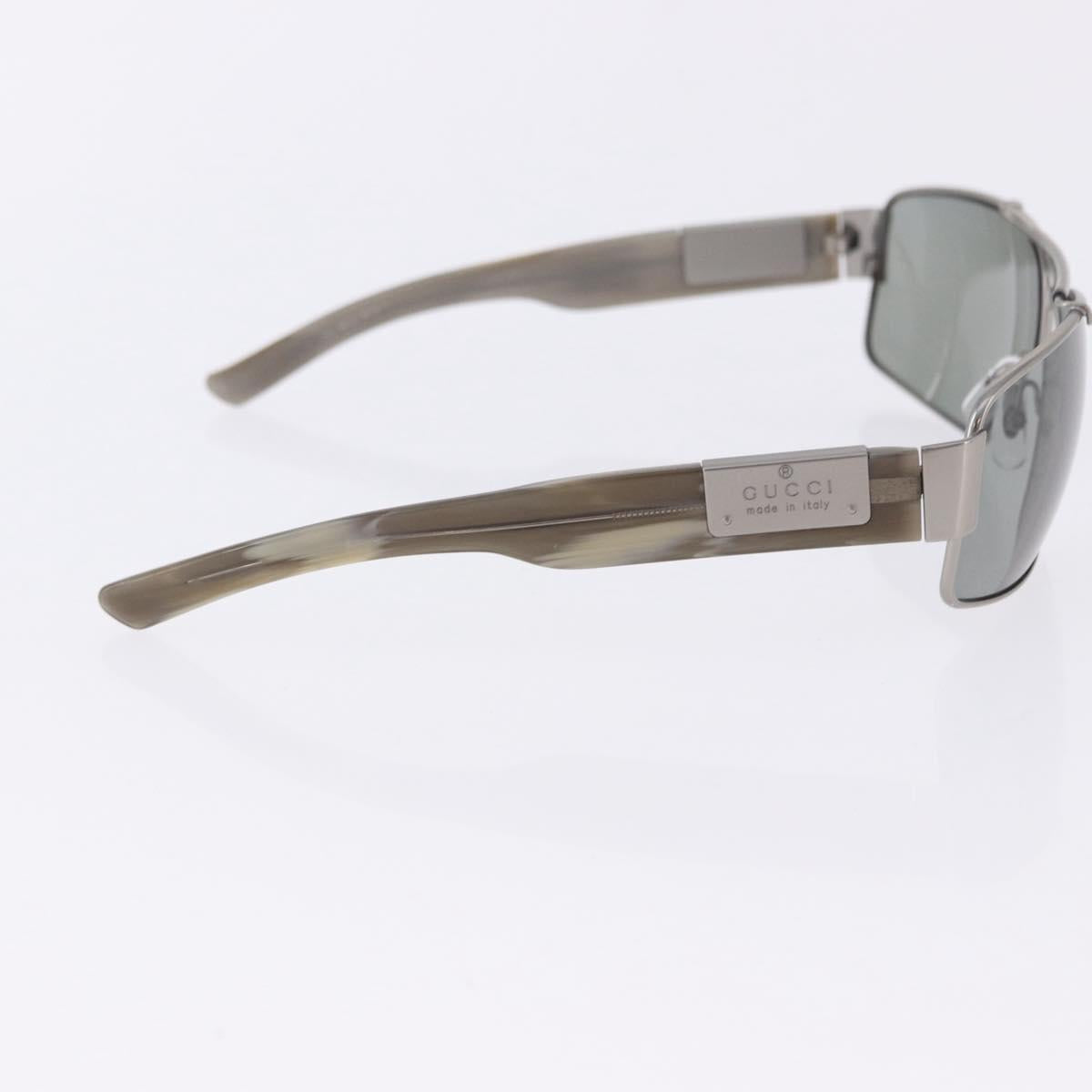 GUCCI Sunglasses Metal Plastic 3 Set Silver Brown Auth SW2628