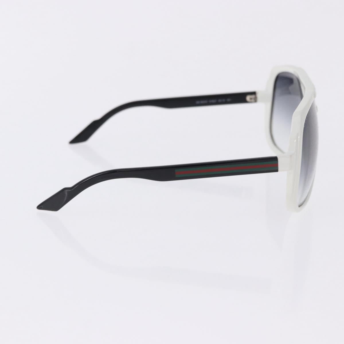 GUCCI Sunglasses Plastic 3 Set White Black Gray Auth SW2629