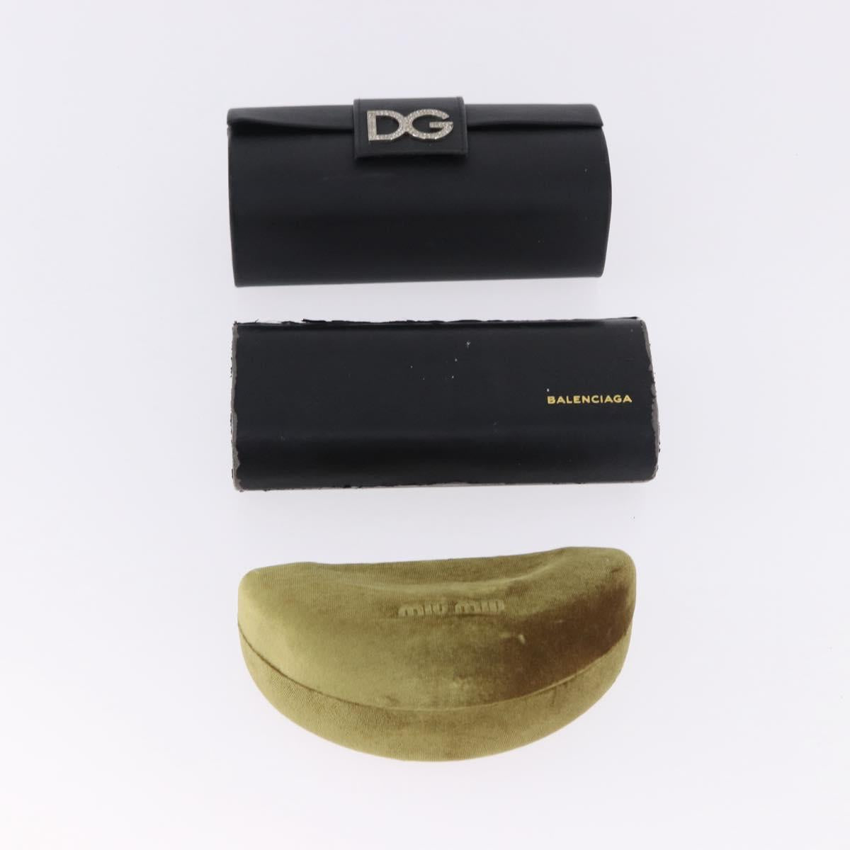 Miu Miu Balenciaga YSL D&G Sunglasses Plastic Metal 4 Set Brown Gold Auth SW2630