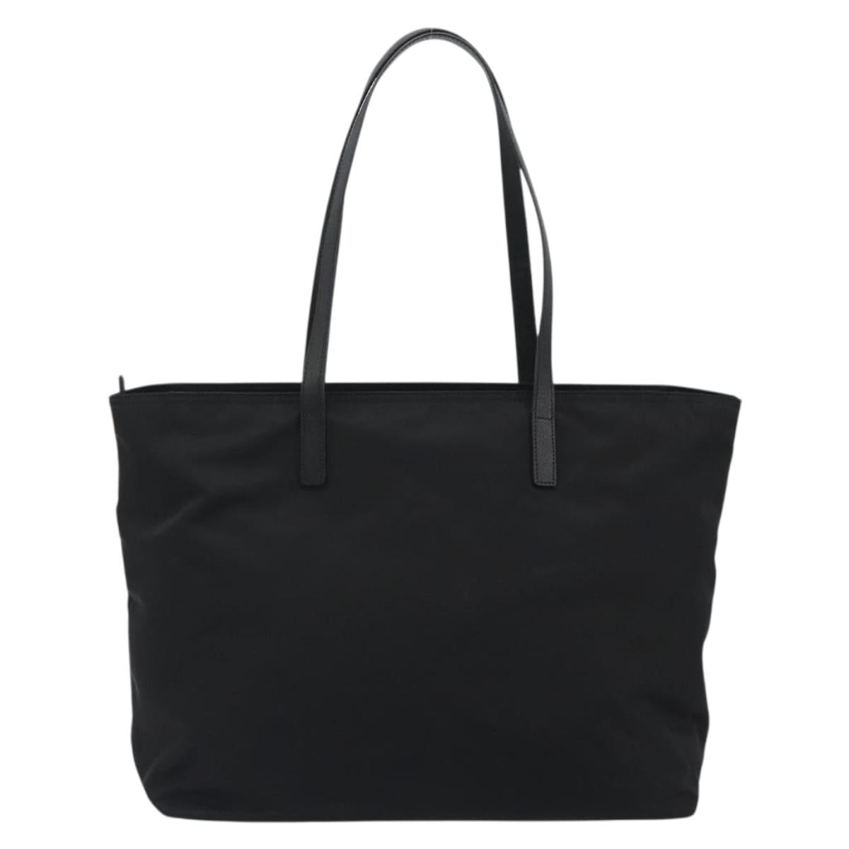 PRADA Robot Tote Bag Nylon Black Silver Auth SW2635M