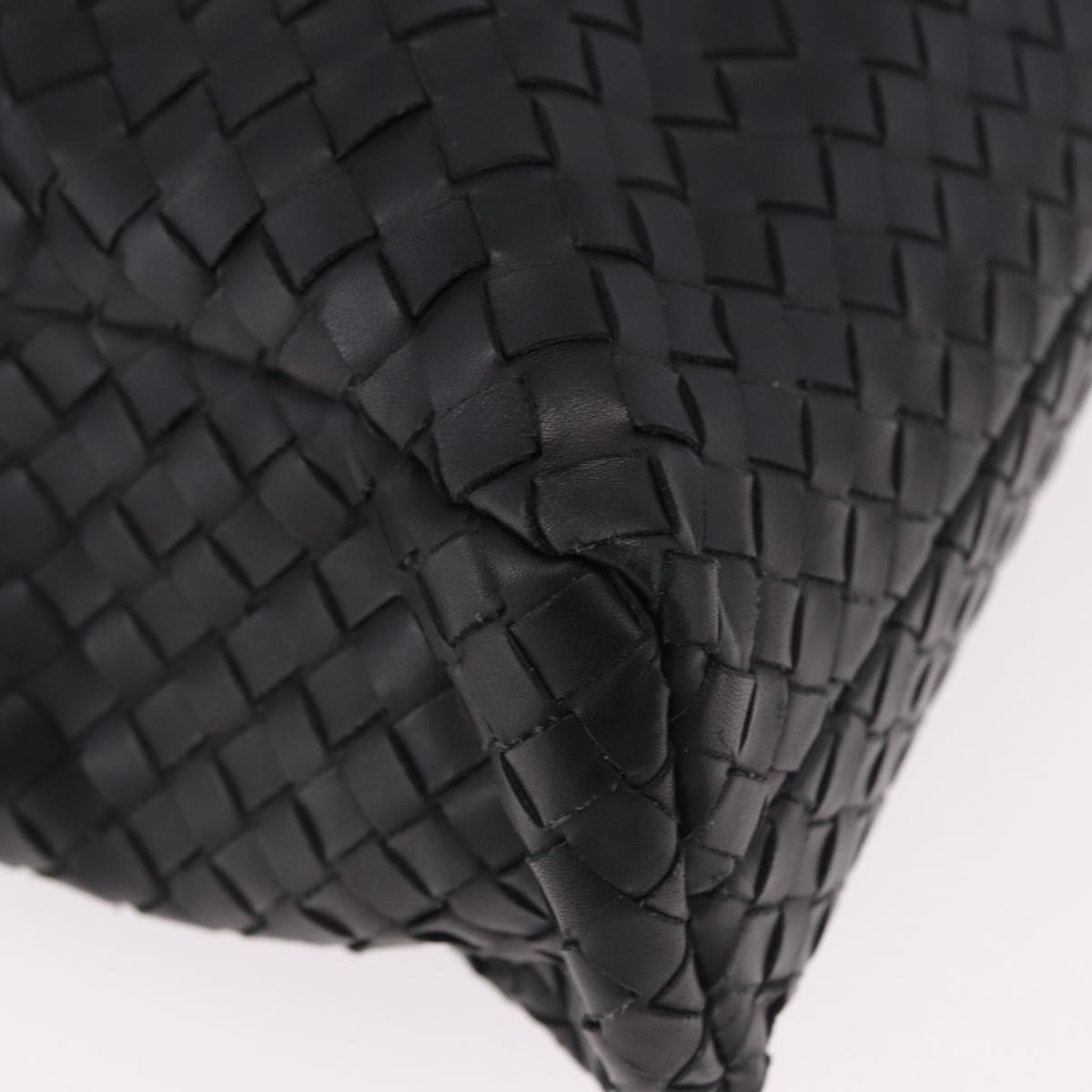BOTTEGA VENETA INTRECCIATO Briefcase Leather Black 113095 Auth SW2642V