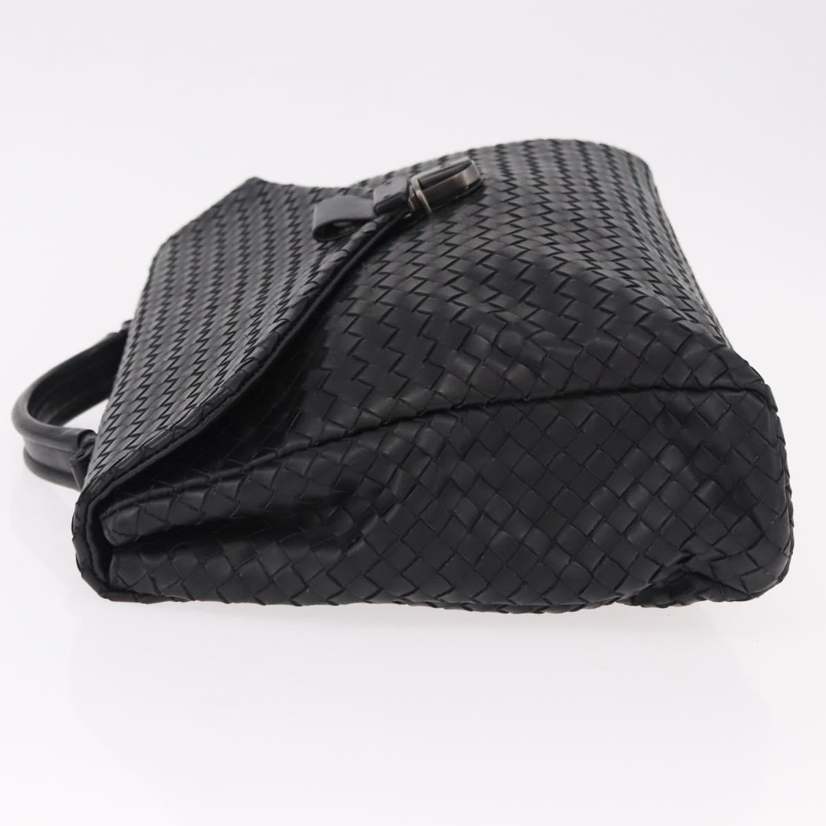 BOTTEGA VENETA INTRECCIATO Briefcase Leather Black 113095 Auth SW2642V