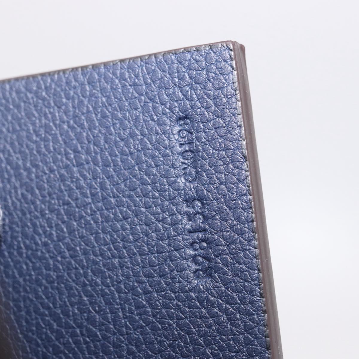 LOUIS VUITTON Cardul Photo Henri MM Photo Frame Leather Navy R98155 Auth SW2644M