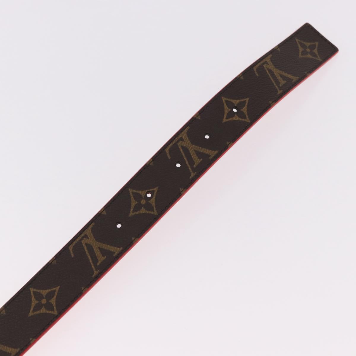 LOUIS VUITTON Monogram Ceinture LV Initials Belt Red LV Auth SW2645M