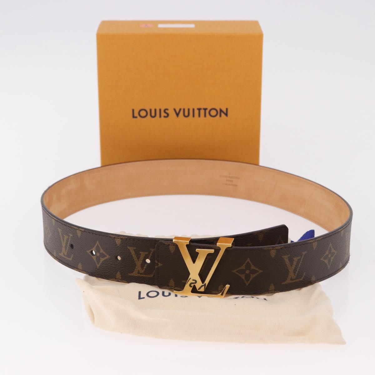 LOUIS VUITTON Monogram Ceinture LV Initials Belt LV Auth SW2646M