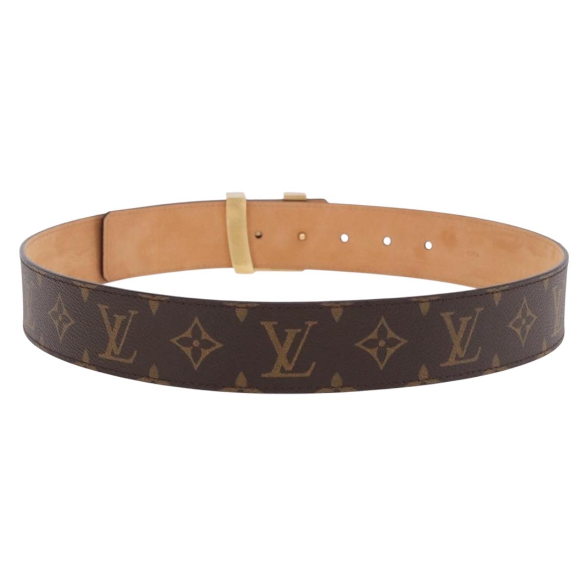 LOUIS VUITTON Monogram Ceinture LV Initials Belt LV Auth SW2646M