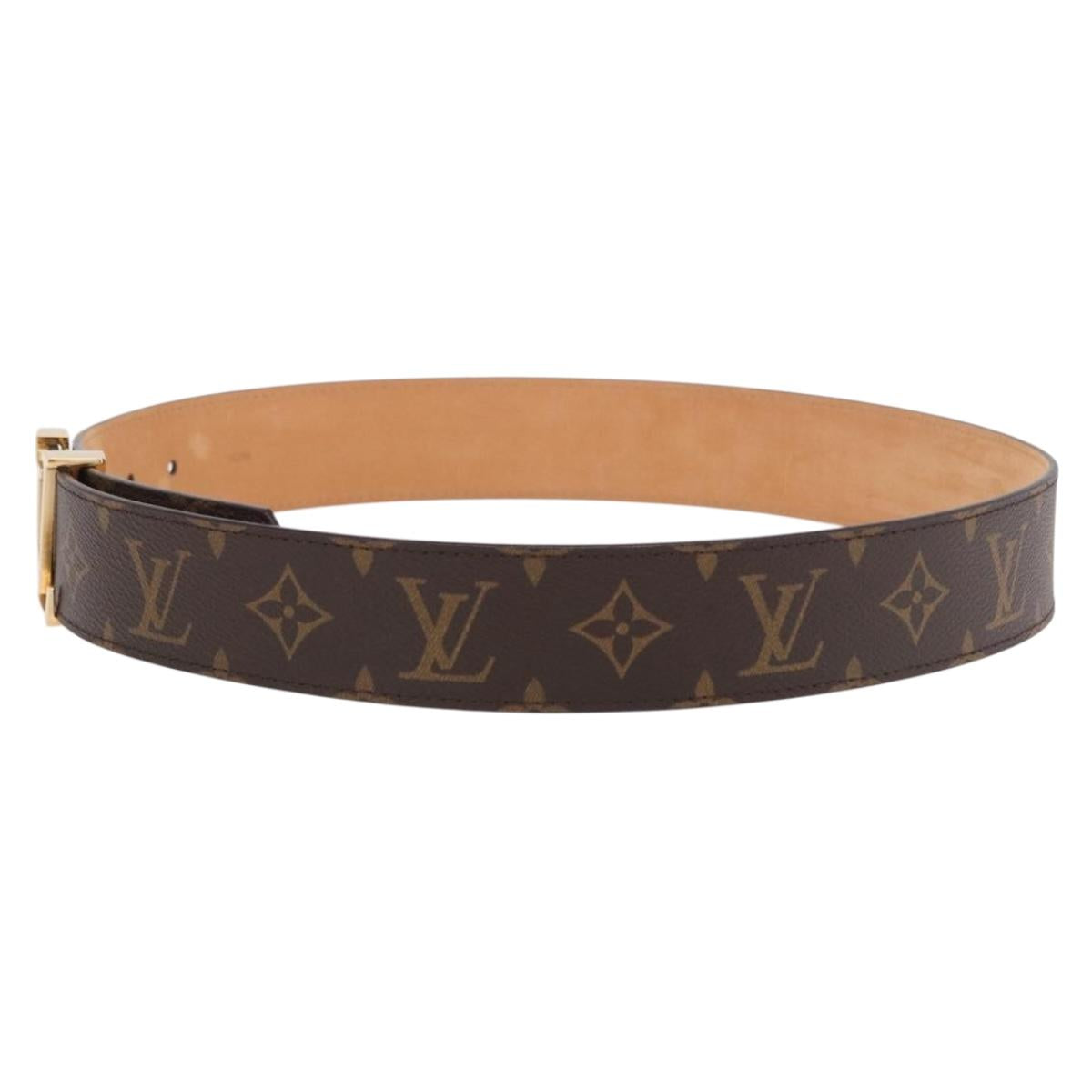 LOUIS VUITTON Monogram Ceinture LV Initials Belt LV Auth SW2646M