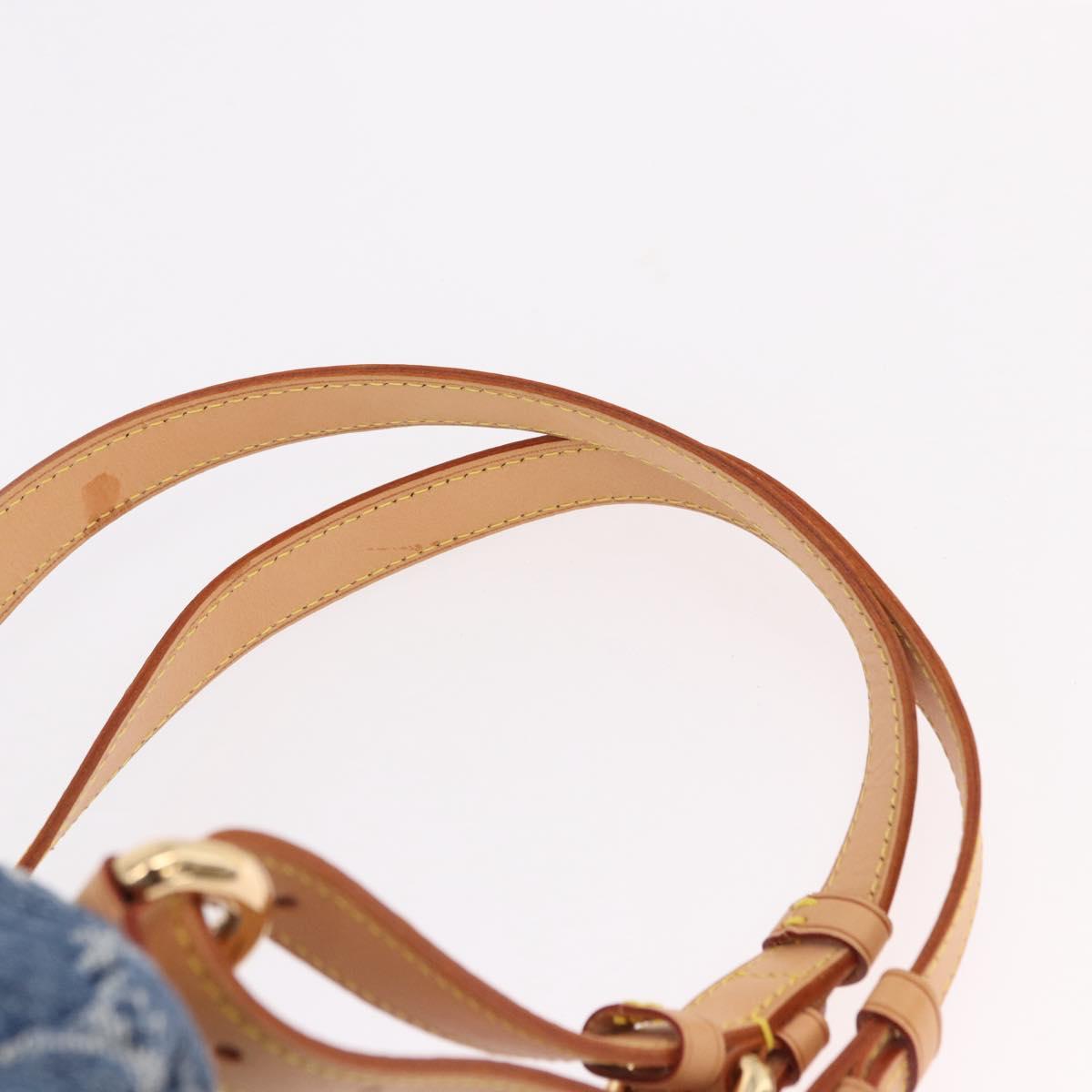LOUIS VUITTON Monogram Denim Sac A Dos PM Backpack Blue LV Auth SW2648SM